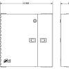 WM12BT Series Wall Mount Patch & Splice Fiber Enclosure 12 Plate Capacity - Image 2