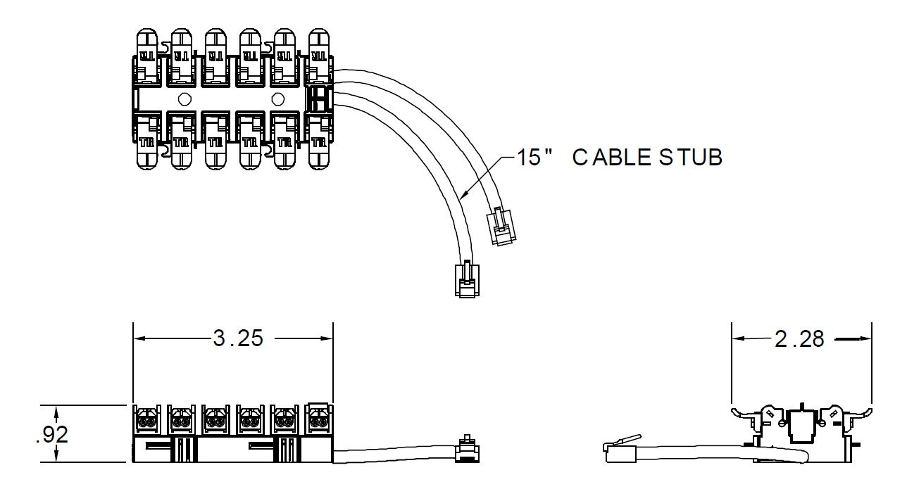 Tii Network technologies wire termination block 68M-1-1T 